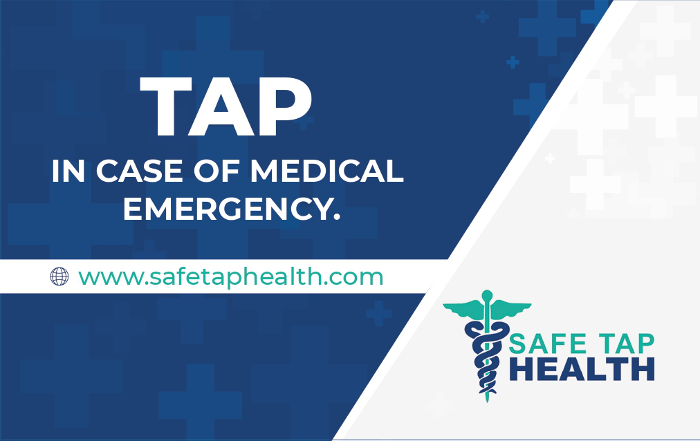 Patient using Safe Tap at hospital reception